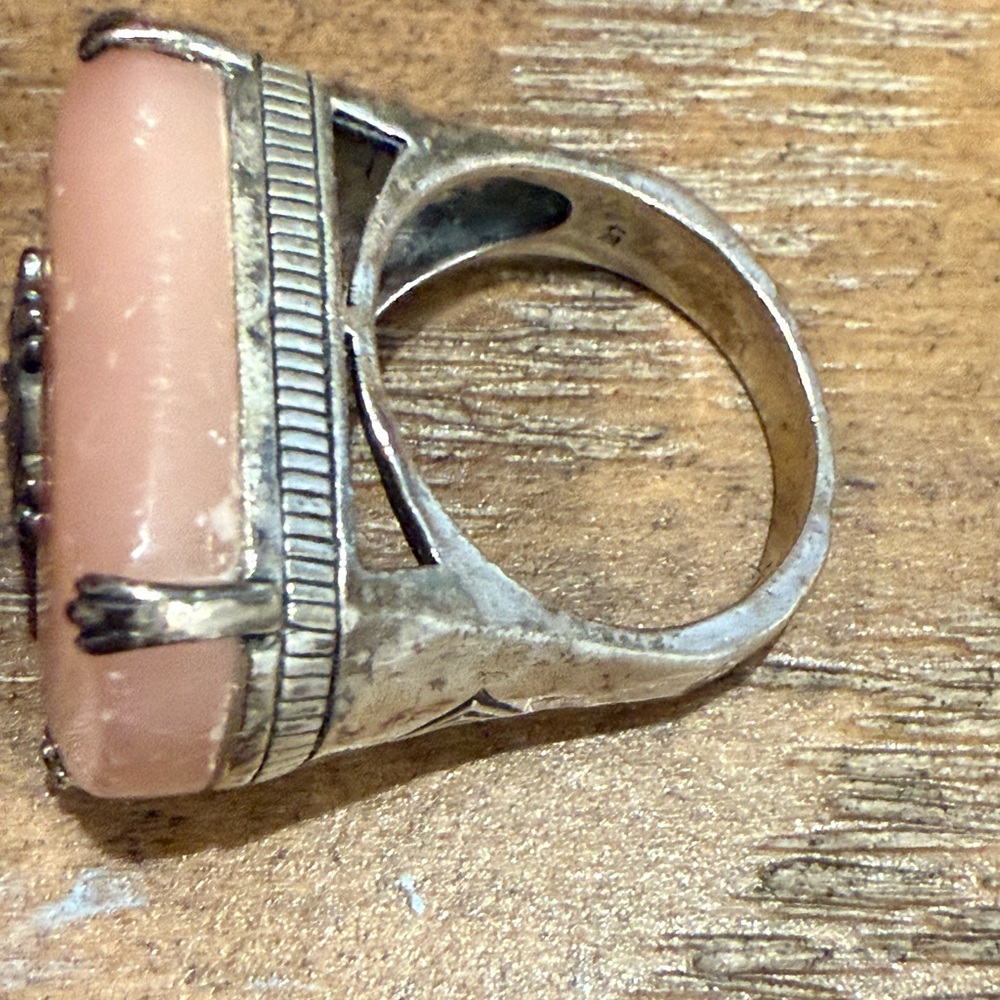 Silpada Pink and Sterling Silver Ring, size 4-4.5 cocktail ring - Picture 2 of 9
